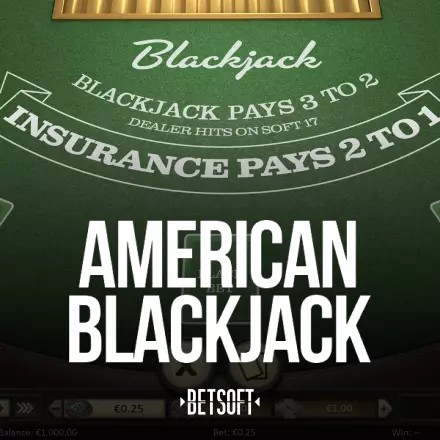 American Blackjack logo by Betsoft Gaming at LeBull Casino