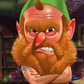 Official Crash Games logo: Angry Elf Christmas Miner by Gaming Corps at LeBull Casino