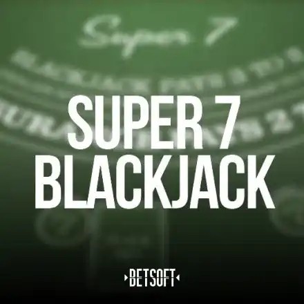 Super 7 Blackjack slot logo by Betsoft Gaming at LeBull Casino